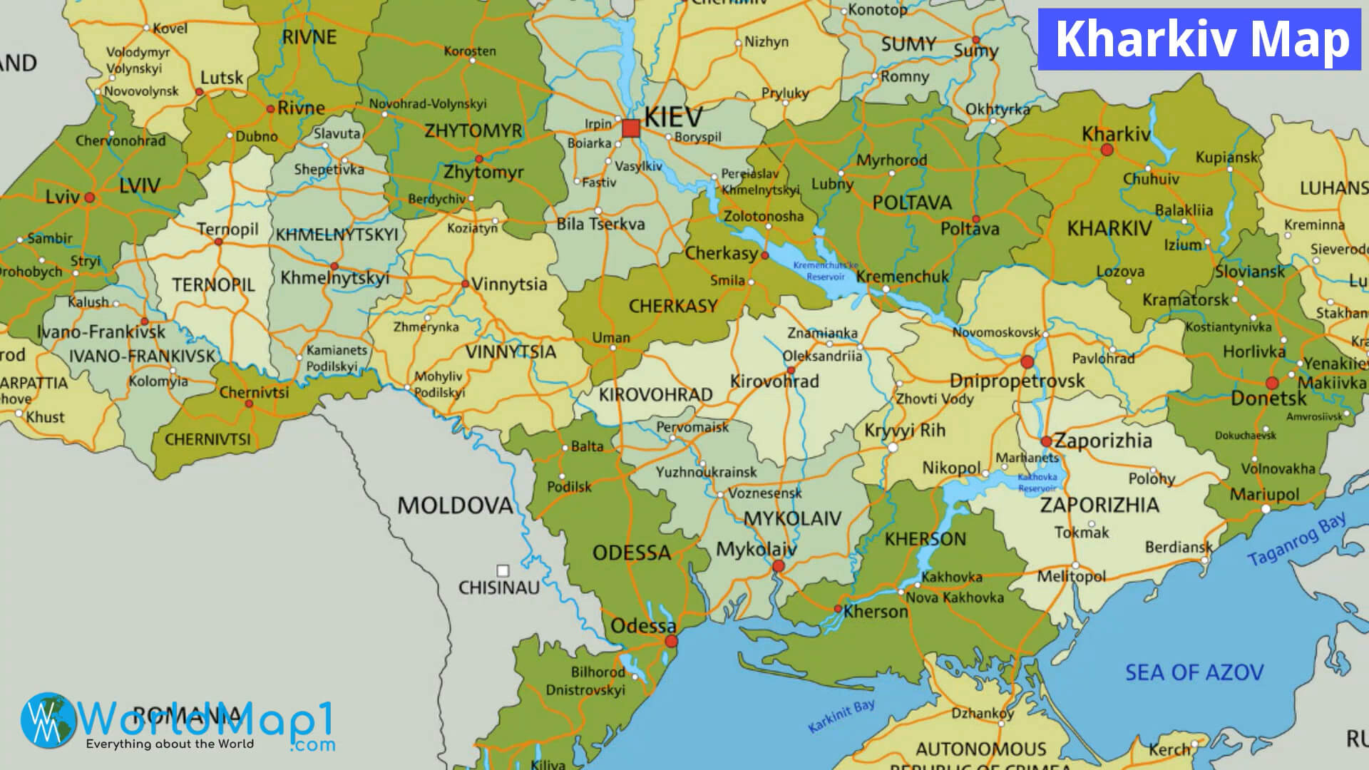 Où se trouve Kharkiv en Ukraine